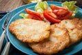 Crispy fried homemade potato pancakes Royalty Free Stock Photo