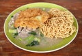 Crispy fried noodles with omelet Royalty Free Stock Photo