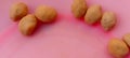 Close up view of several crispy fried peanuts Royalty Free Stock Photo
