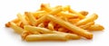 Crispy Golden French Fries Elegantly Displayed Against A Transparent Background