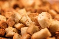 Crispy golden freshly sauteed croutons