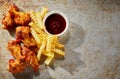 Crispy grilled hot chili pepper chicken wings Royalty Free Stock Photo