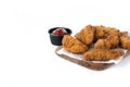 Crispy Kentucky fried chicken on cutting board Royalty Free Stock Photo