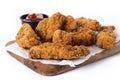 Crispy Kentucky fried chicken on cutting board Royalty Free Stock Photo