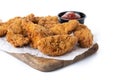 Crispy Kentucky fried chicken on cutting board Royalty Free Stock Photo