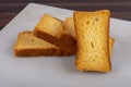 Crispy milk toast or suji rusk