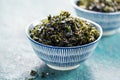 Crispy Nori Seaweed with sesame and sea salt. Royalty Free Stock Photo