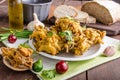 Crispy onion bhajis