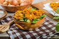 Crispy onion bhajis