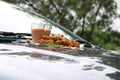 Crispy pakoras, Aloo pakoda, pyaaz pakoda, mirchi pakoda in rainy season with hot chai or tea