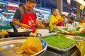 Crispy pancakes in Tanin Market, Chiang Mai, Thailand