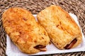 Crispy pastries with chocolate