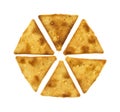 Crispy pita snack crackers top view Royalty Free Stock Photo