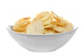 Crispy potato chip isolated