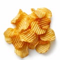 Crispy Potato Chips Isolated Royalty Free Stock Photo