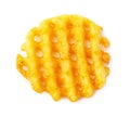 Crispy potato frie waffle, wavy, crinkle cut, criss cross cries