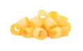 Crispy potato rings on white background Royalty Free Stock Photo