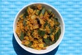 Crispy Rawa Bhindi, Ladies finger dry fry, Indian Food Royalty Free Stock Photo