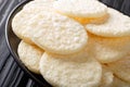 Crispy rice cakes close-up on a plate. horizontal Royalty Free Stock Photo