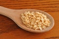 Crispy Rice Cereal on Wooden Spoon Royalty Free Stock Photo