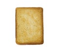 Crispy rusk toasted cake rusk fresh isolated on white background