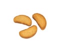 Crispy rusks on white background Royalty Free Stock Photo