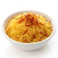 Crispy Saffron Rice isolated on white background Royalty Free Stock Photo