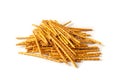 Crispy Salt Sticks with Sesame, Pretzel Sticks, Grissini or Breadsticks Royalty Free Stock Photo