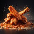 Crispy Smoked Chicken Wings With Sauce: A Photorealistic Still Life