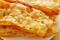 Crispy sweet southern flat bread on dish Royalty Free Stock Photo