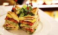 The crispy tasty delicious sandwiches at TWG Royalty Free Stock Photo