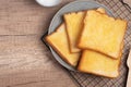 Crispy Toasted Bread with Butter and Sugar Royalty Free Stock Photo