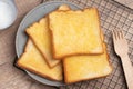 Crispy Toasted Bread with Butter and Sugar