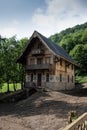 characteristic mountain house built in wood from the nearby woods