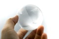 Cristal ball with hand Royalty Free Stock Photo