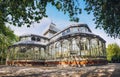 Cristal Palace inside Retiro Park, Madrid, Spain. Royalty Free Stock Photo