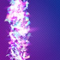 Cristal Tinsel. Falling Effect. Digital Foil. Metal Flyer. Laser Royalty Free Stock Photo