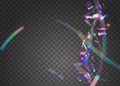 Cristal Tinsel. Glitter Art. Disco Burst. Fiesta Foil. Falling G Royalty Free Stock Photo