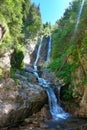 Waterfall in bucegi mountains devil`s mill