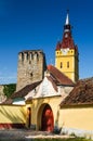 Cristian fortified saxon church, Transylvania, Romania Royalty Free Stock Photo