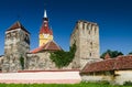 Cristian fortified saxon church, Transylvania, Romania Royalty Free Stock Photo