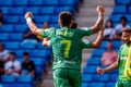 Cristian Portugues Portu celebrates a goal