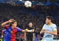 Cristian Tanase and Kay Voser pictured during UEFA Champions League game