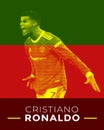 Cristiano Ronaldo poster with halftone style