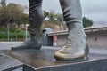 Cristiano Ronaldo statue in Funchal, Madeira in front of CR7 museum, in Portugal