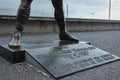 Cristiano Ronaldo statue in Funchal, Madeira in front of CR7 museum, in Portugal