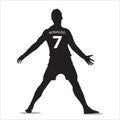 Cristiano Ronaldo vector silhouette, the illustration can be used for, magazine, news, web, collection, and more