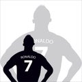 Cristiano Ronaldo vector silhouette black edition, the vector can be used for, magazine, news, web, collection, and etc