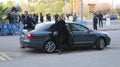 Cristina and inaki urdangarin arriving to court in mallorca