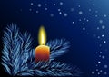 Cristmas background with candle